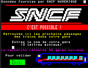 Minitel screen